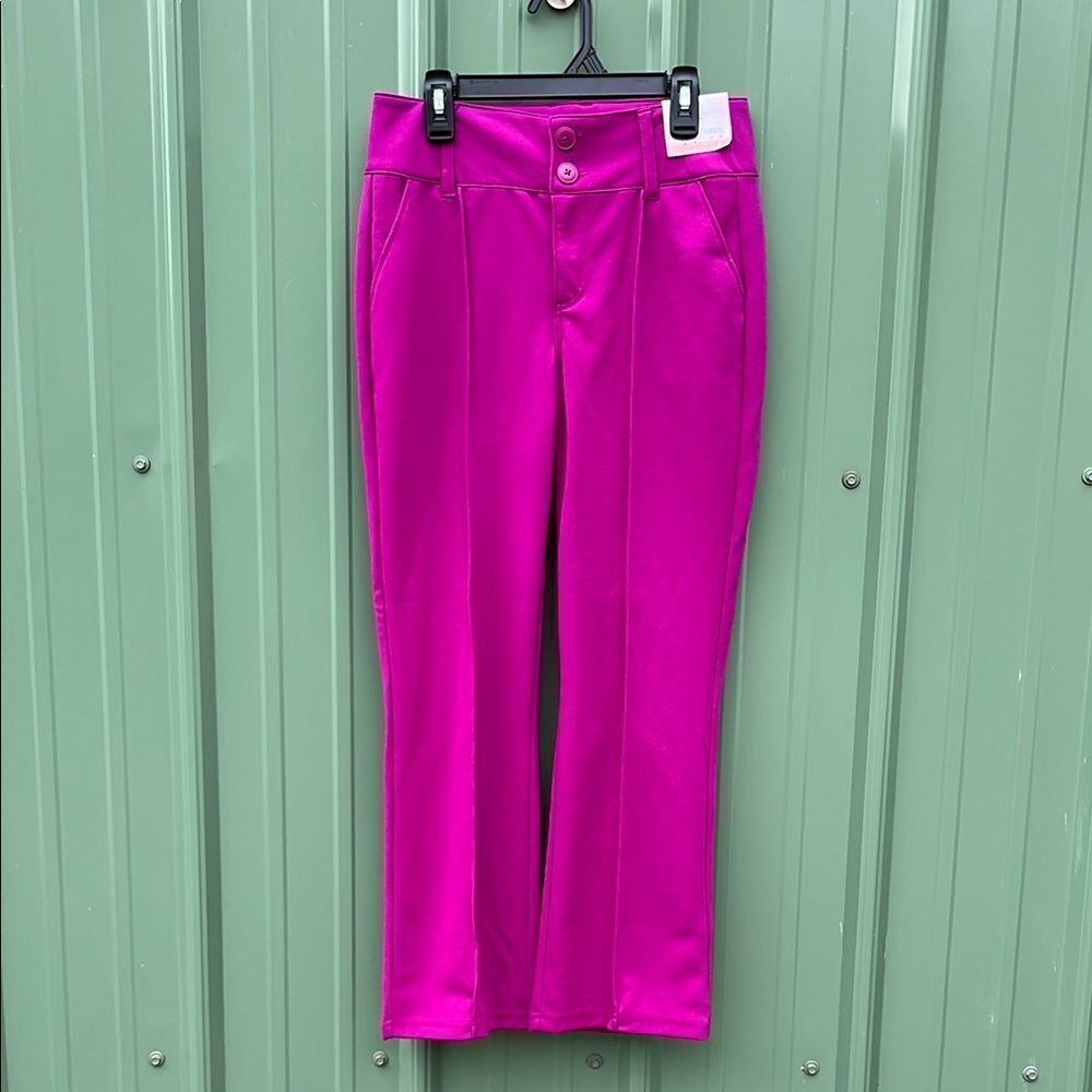 Women’s Fuchsia Pink Cropped Trouser Dress Pants Size 1